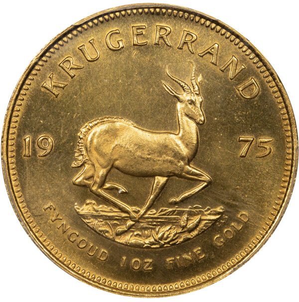 1975 Krugerrand 1 Ounce Gold PCGSMS65 - Image 2
