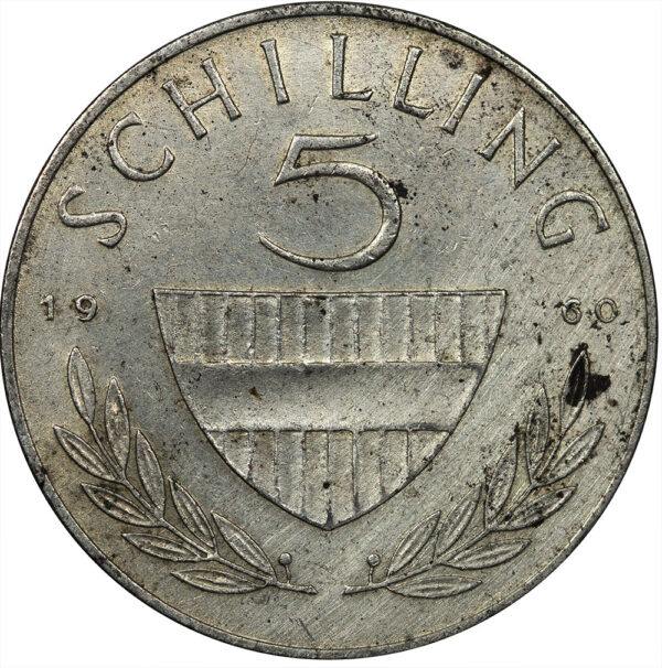 1960 5 Schilling Austria Silver