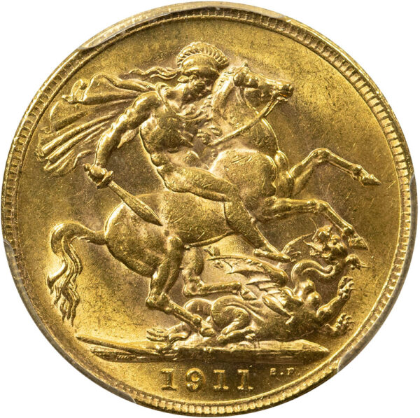 1911 Sovereign Australia PCGS MS63 - Image 4