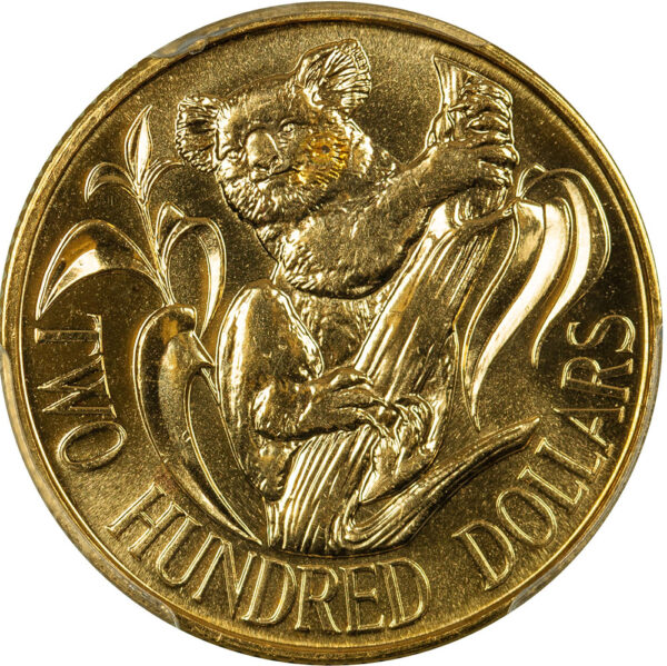 1980 $200 Gold Australia PCGSMS66