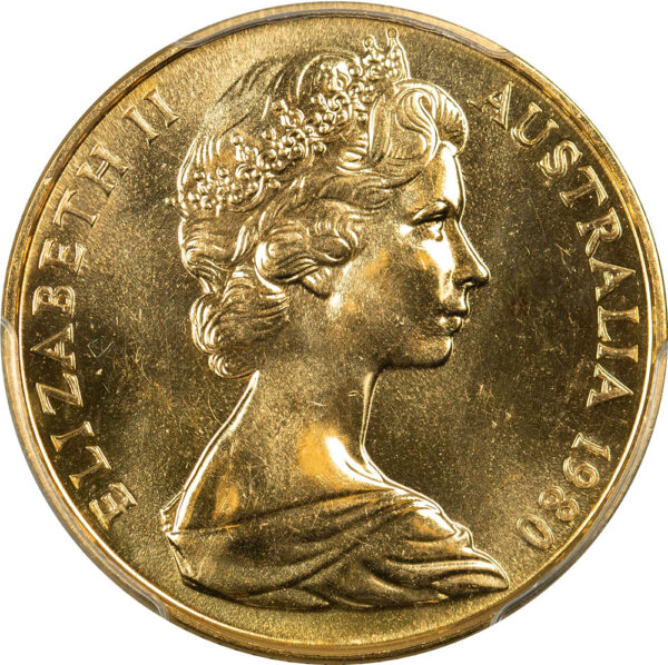 1980 $200 Gold Australia PCGSMS66 - Image 2