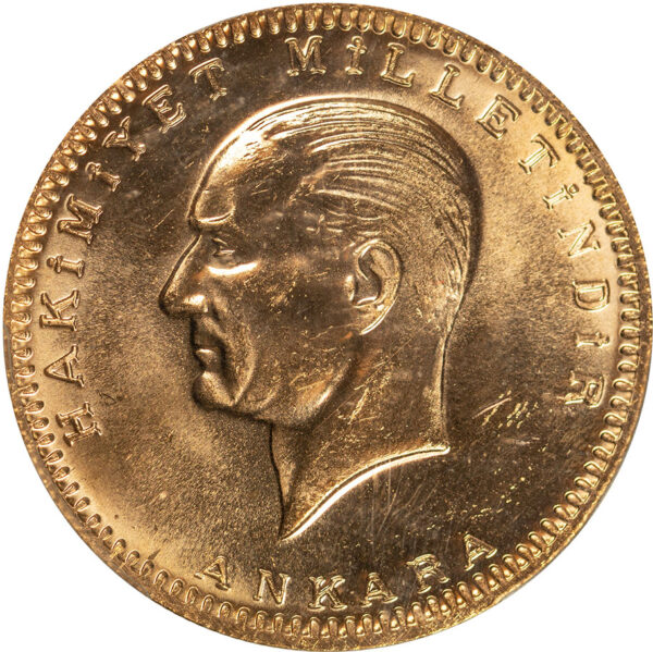 1923/23 500 Kurus Turkey PCGSMS65