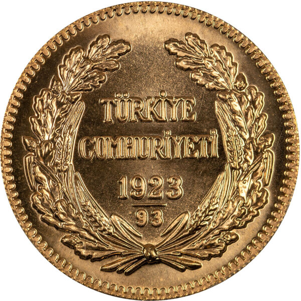 1923/23 500 Kurus Turkey PCGSMS65 - Image 2