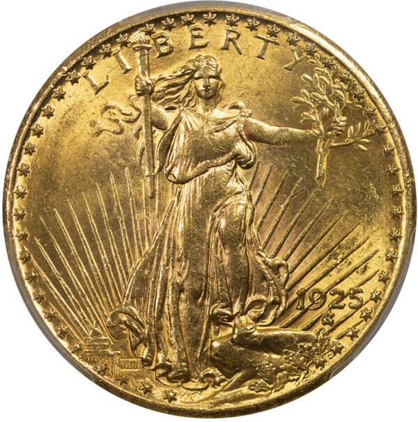1925 $20 χρυσό Eagle USA PCGSMS63