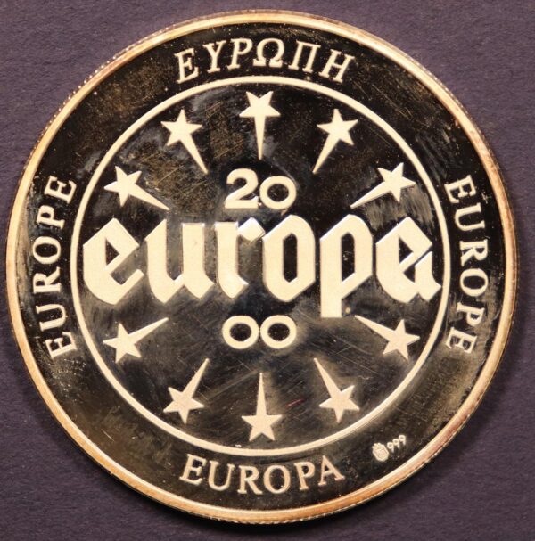 EUROPE HELLAS 2000 TOKEN SILVER 999