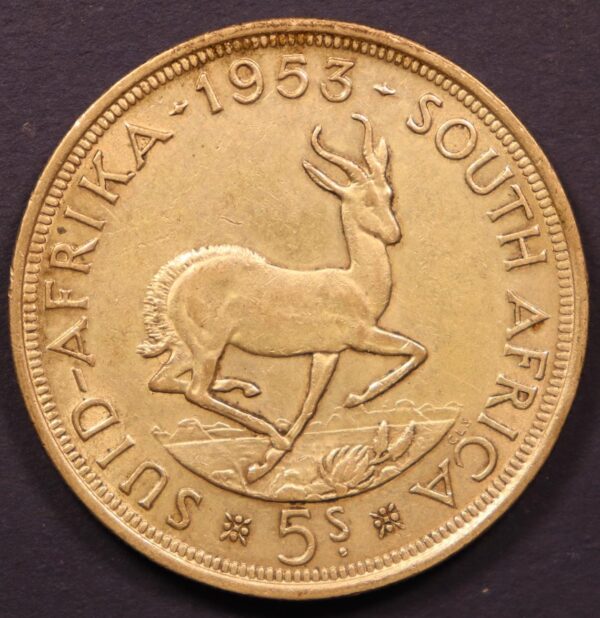 5 SHILLINGS SIOLVER SOUTH AFRICA 1953 - Image 2