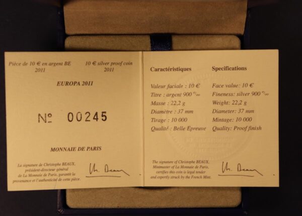RARE 10 EURO 30TH ANNIVERSARY EUROPA 2011 No 00245 - Image 3