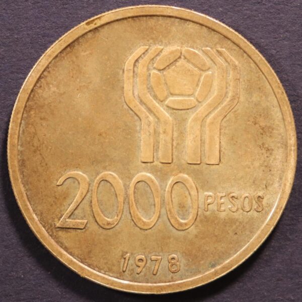 2000 PESOS ARGENTINA SILVER 1978