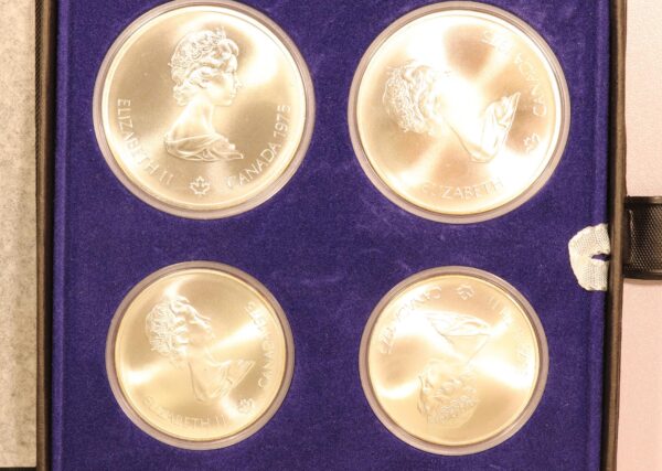 CANADA SILVER  OLYMPIC COINS SET MONTREAL 1976 WATER SPORTS