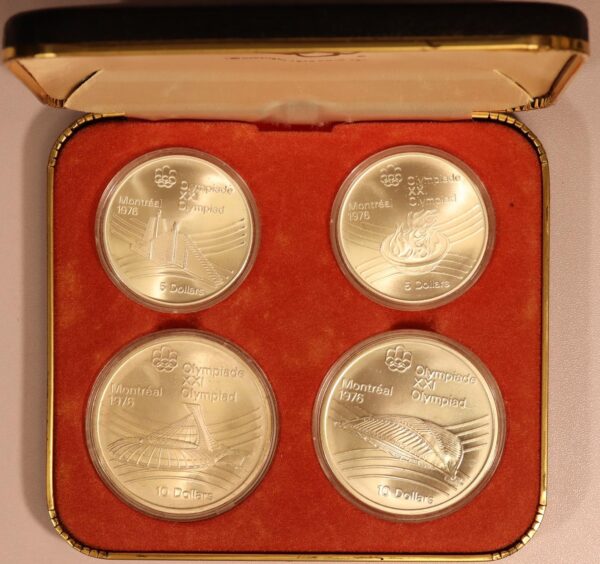 CANADA SILVER OLYMPIC COINS SET ELISABETH II 1976 - Image 2
