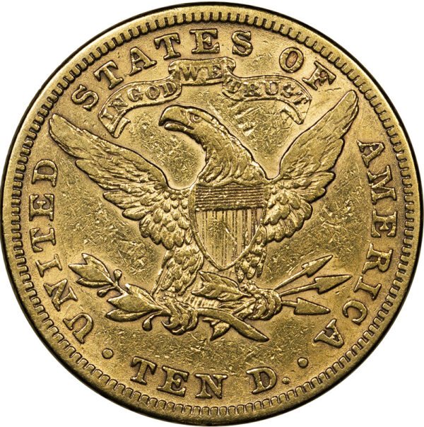 10 Dollars 1881 "Coronet Head - Eagle" Gold USA - Image 2