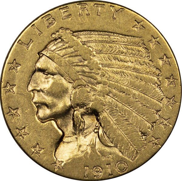 1910 2½ Dollars "Indian Head - Quarter Eagle" USA
