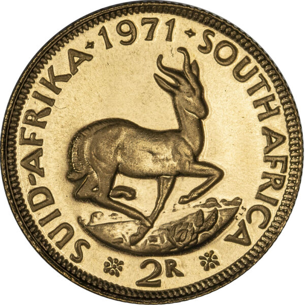 1971 2 Rand South Africa Gold - Image 2