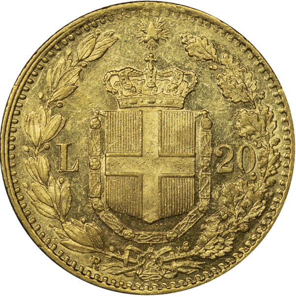 1882 20 Lire - Umberto I Italy - Image 2