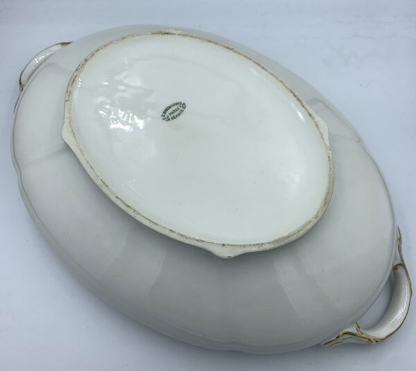 Antique Grand Dept E. Bourgeoisn Paris Porcelain Tureen Oval Dish - Image 3