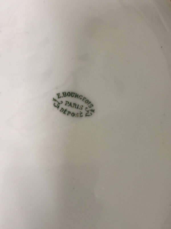 Antique Grand Dept E. Bourgeoisn Paris Porcelain Tureen Oval Dish - Image 9