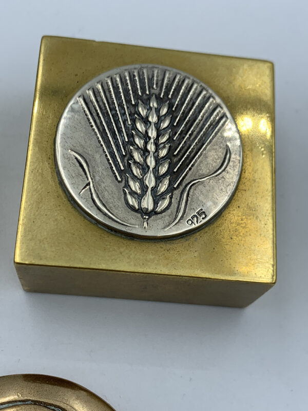 Vintage Bronze & Silver paperweights - Image 5