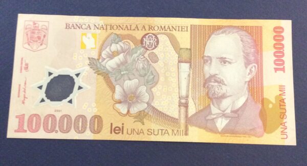 2001 100.000 LEI ROMANIA UNC GB111