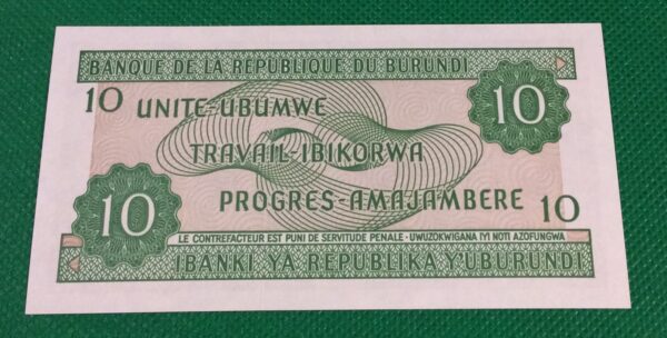 2005 10 FRANCS BURUNDI GB102