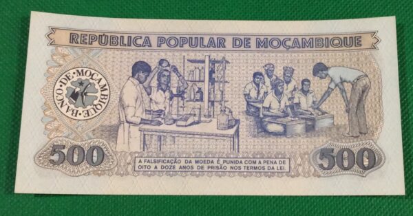 1983 500 METICAIS MOCAMBIQUE GB59 - Image 2