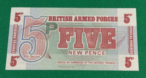 5 NEW PENCE BRITISH ARMED FORCES GB117