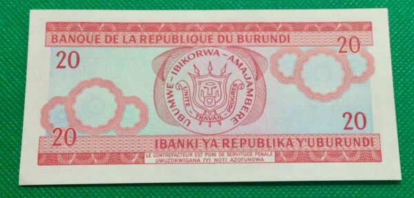 2005 20 FRANCS BURUNDI GB148 - Image 2