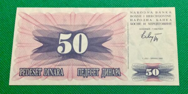 1992 50 DINARA BOSNA HERCEGOVINA GB175