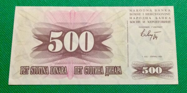 1992 500 DINARA BOSNA HERCEGOVINA GB176