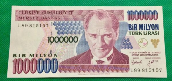 1987 1000000 TURKISH LIRA TURKEY GB212
