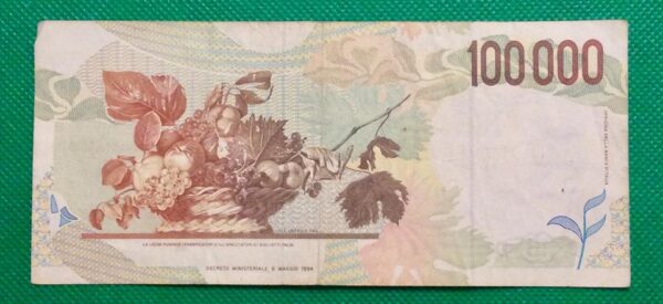 100000 LIRA ITALY No 596689 GB223 - Image 2