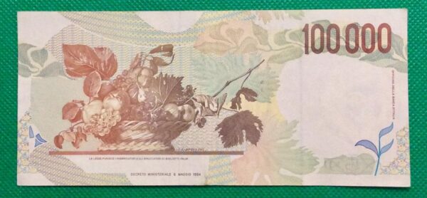 1994 100000 LIRA ITALY No 016683 GB225 - Image 2
