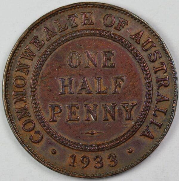 ONE HALF PENNY 1933 GC100 - Image 2
