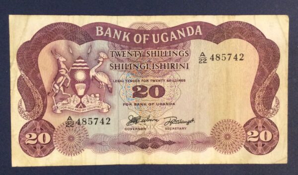 1966 20 SHILLINGS UGANDA GB283