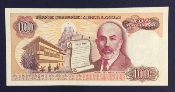 100 TURKISH LIRA TURKEY GB287 - Image 2