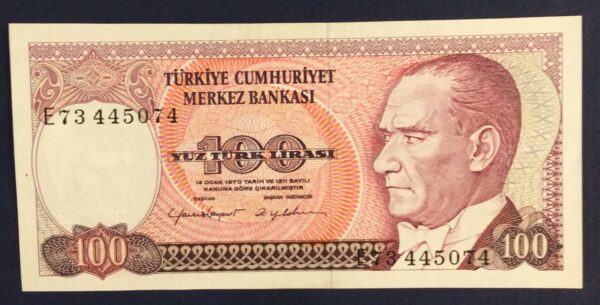 100 TURKISH LIRA TURKEY GB287