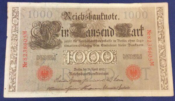 1000 MARK 1910 GERMANY GB341