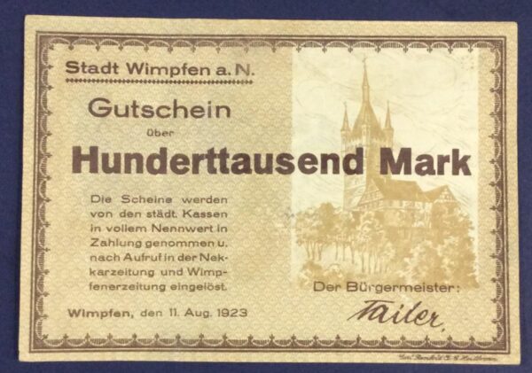 100000 MARK GERMANY 1923 GB353