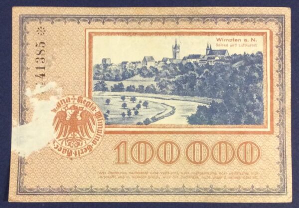 100000 MARK GERMANY 1923 GB353 - Image 2