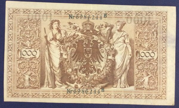 1000 MARK GERMANY 1910 No 6986244 GB359 - Image 2