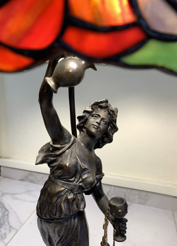 Tiffany Reproduction Bronze Lamp - Image 12
