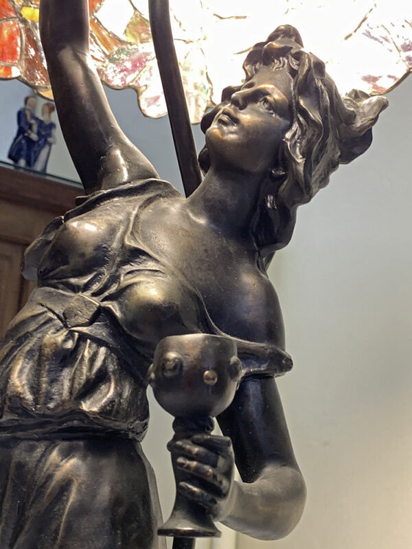 Tiffany Reproduction Bronze Lamp - Image 11