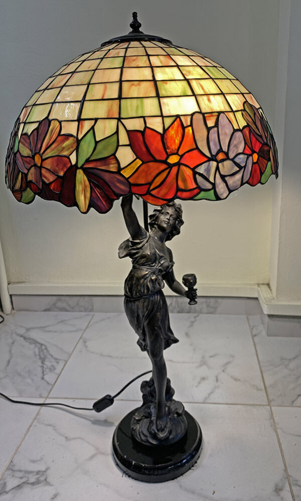 Tiffany Reproduction Bronze Lamp - Image 8