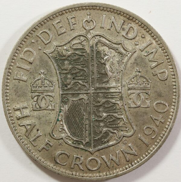 HALF CROWN 1940 SILVER GC177