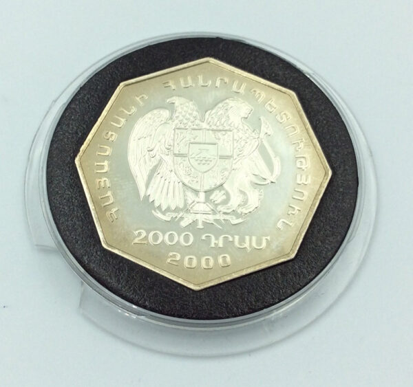 2000 Armenia Millennium Silver Proof Coin - Image 3