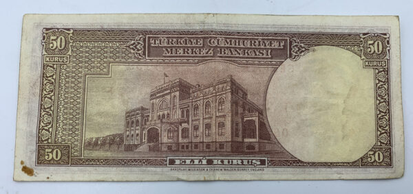 1930 50 KURUS TURKEY - XF PG1 - Image 2