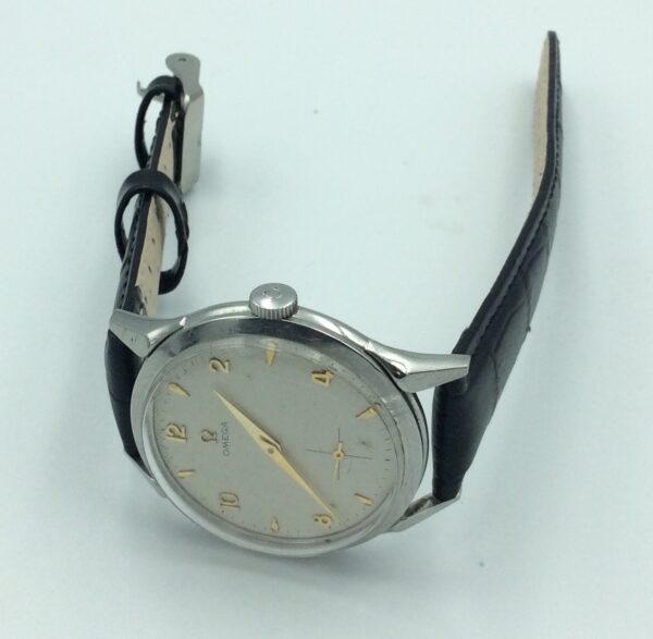 Rare Vintage 1952, Mens Omega Honeycomb 36mm Dial Handwinding Spider Lugs cal 265. 15 Jewels - Image 11