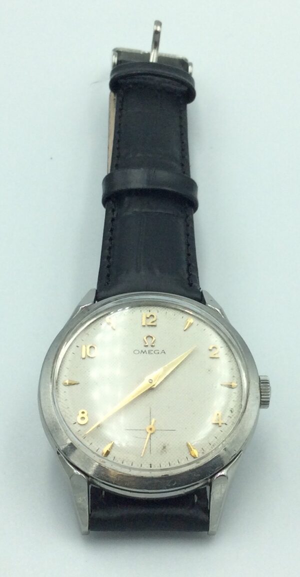 Rare Vintage 1952, Mens Omega Honeycomb 36mm Dial Handwinding Spider Lugs cal 265. 15 Jewels - Image 5