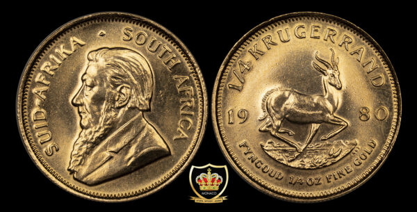 1980 1/4 Krugerand (1/4 oz Pure Gold) UNC