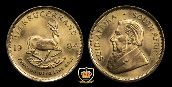 1984 1/4 Krugerand (1/4 oz Pure Gold) UNC