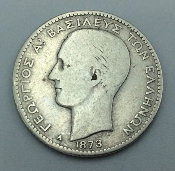 Greece 1 Drachmai 1873 GB232